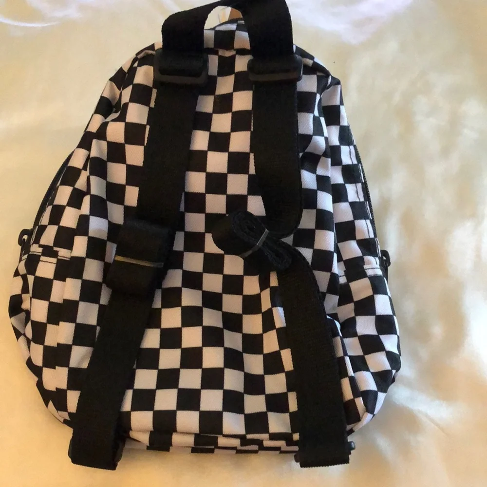 Vans Got This Mini Nylon Backpack Black & White Checkered Print NWT